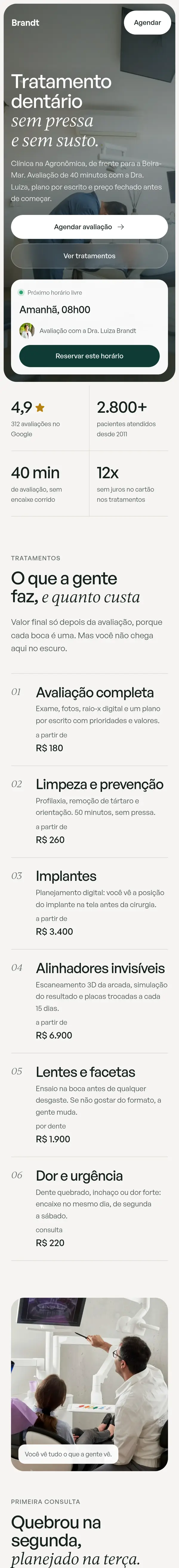O mesmo site rolando no celular